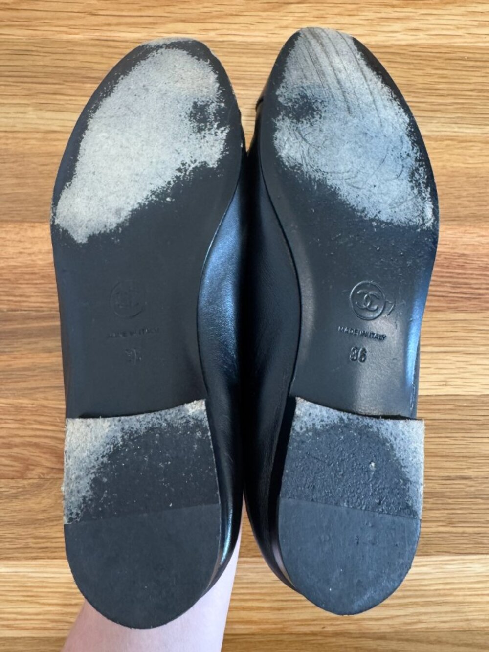 CHANEL Black Ballet Flats - Size 36 - Picture 10 of 10
